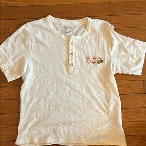 NWT Pilcro Anthropologie It’s All About The Hot Dogs Icon Embroidered Tee Shirt